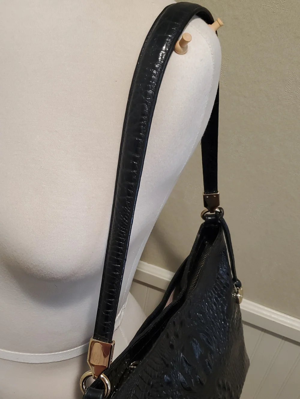 Brahmin Melbourne Croc Shoulder Bag